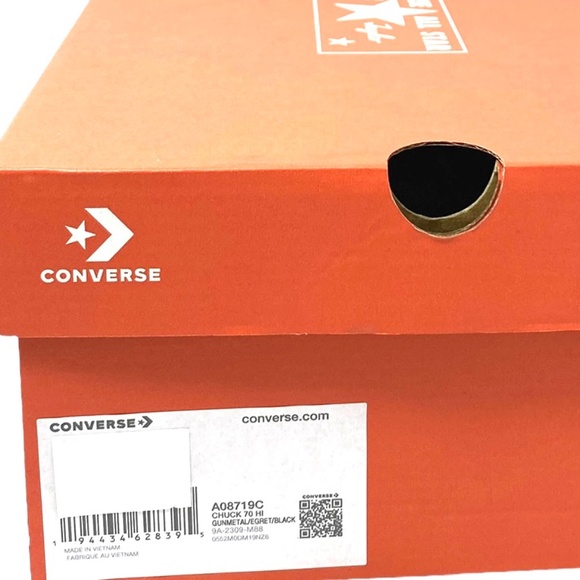 Converse Chuck 70 Quilted High Sneakers Women Size Synthetic Gray Shoes A08719C - Picture 7 of 8